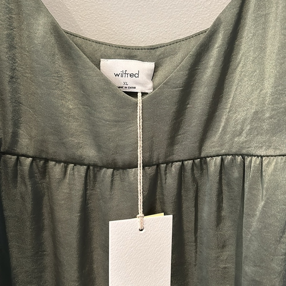 NWT Aritzia Wilfred Lover Satin Mini Dress - Picture 3 of 6